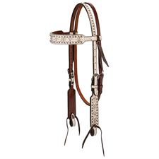 **Weaver Leather Turquoise Cross Snow Star 5/8" Browband Headstall