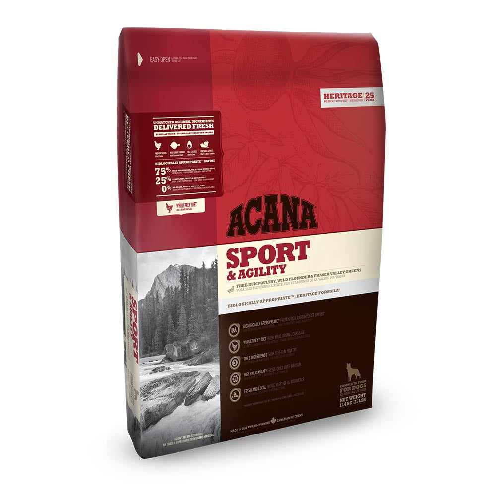 Acana Sport &amp; Agility Dog Food - 11.4kg