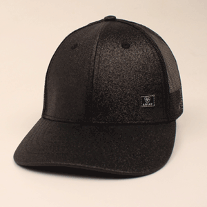 Ariat Women's Glitter Messy Bun Hat - Black