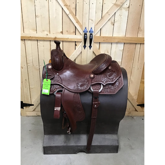 R. Ruelas 16" Custom Cowhorse Saddle