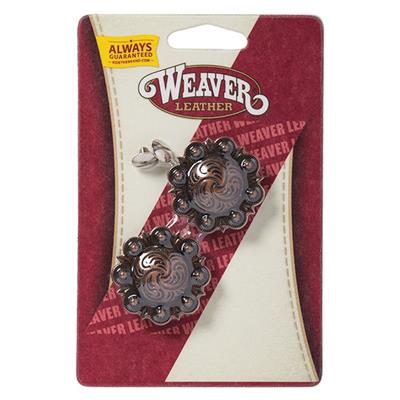 Weaver Leather 1" Antique Silver Berry Concho