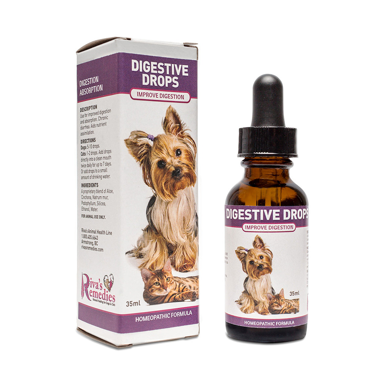 Riva's Remedies Dog & Cat Digestive Drops - 35ml