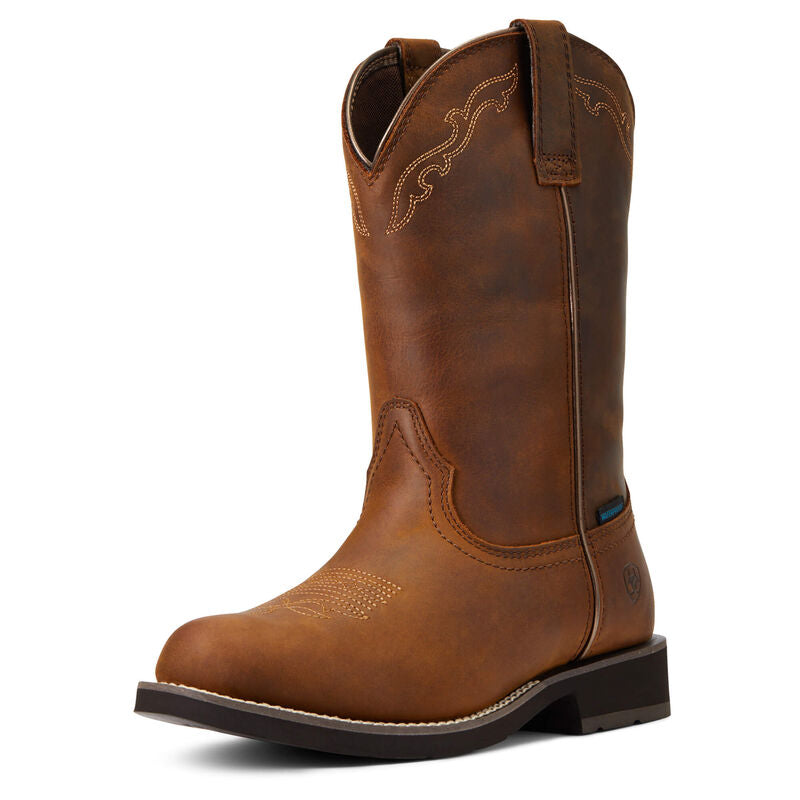 Ariat Womens Delilah Toe H20 Western Boots - Distressed Brown