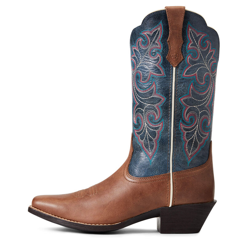 **Ariat Womens Round Up Square Toe Western Boots - Storming Brown