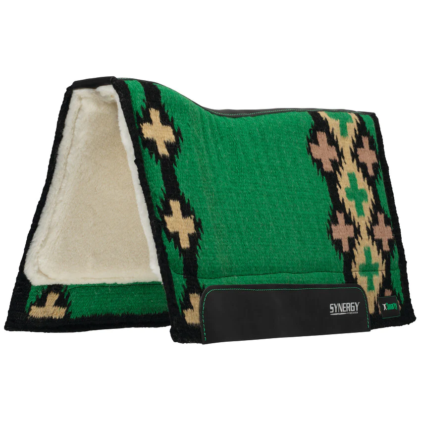 Weaver Synergy Contoured Performance Saddle Pad w/Merino Fleece - 33x38