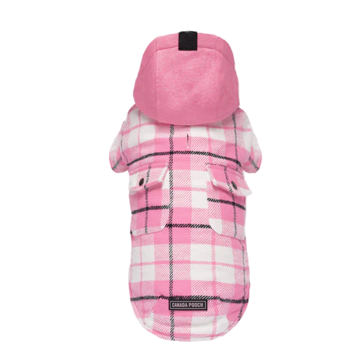 Canada Pooch The Shacket Pink Plaid Size 20