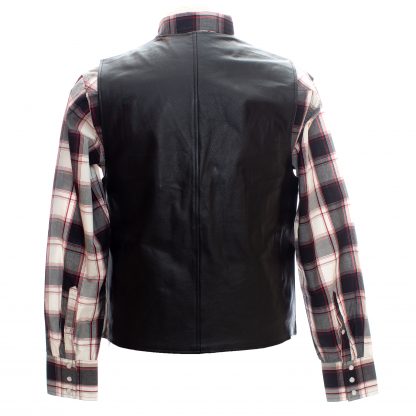 Wyoming Traders Drover's Black Leather Concealed Carry Vest