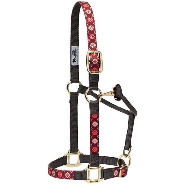 Weaver Leather Nylon Adjustable Chin and Throat Snap Horse Halter - Average