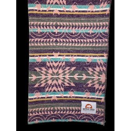 Blanket Throw 50 x 60 Buffalo Cross