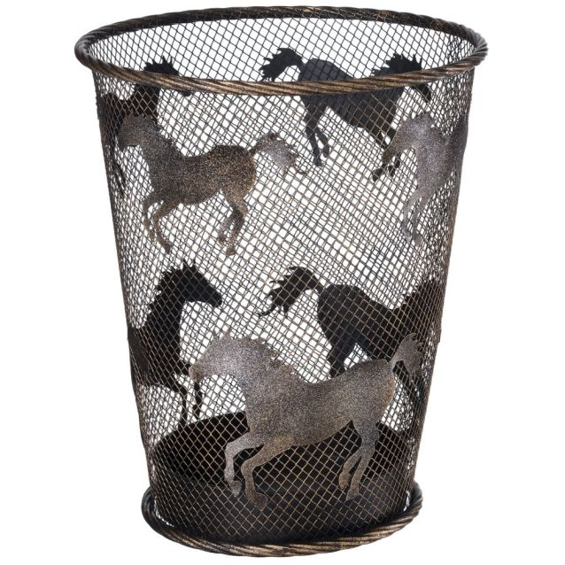 Tough 1 Mesh Wire Horse Wastebasket