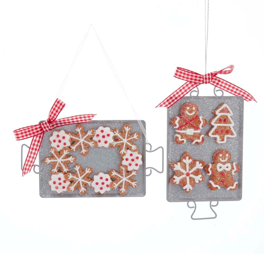 Gingerbread On Metal Tray Ornamnet