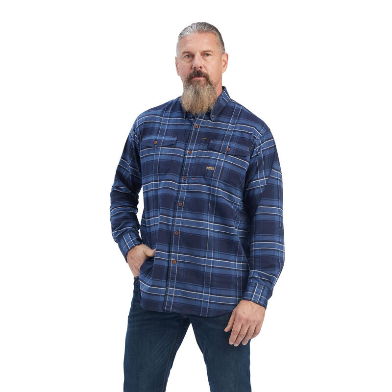 Ariat Mens Rebar Flannel Durastretch Work Shirt