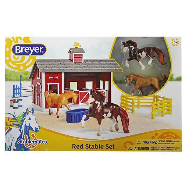 Stablemates Red Stable Set With Two Horses