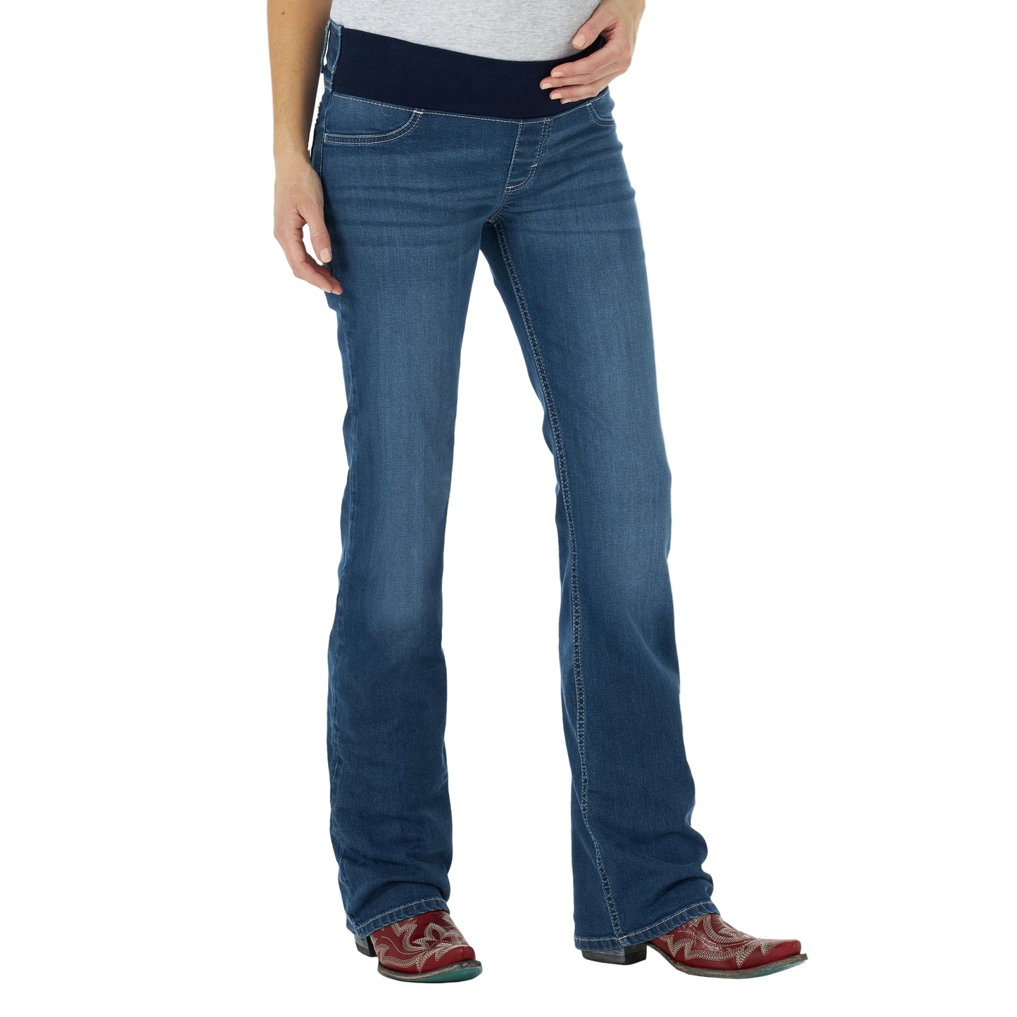 Wrangler Women's Retro Mae Maternity Mid Rise Bootcut Jeans - Allie