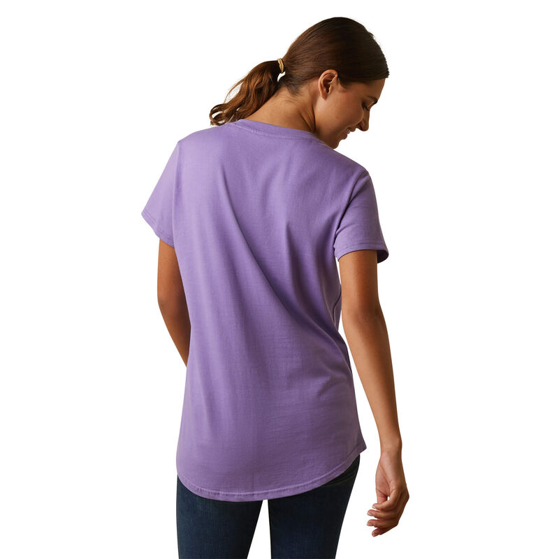 Ariat Womens Rebar Cotton Strong V-Neck Top - Paisley Purple