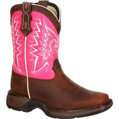 Durango Toddler Let Love Fly Western Boot - Brown/Pink