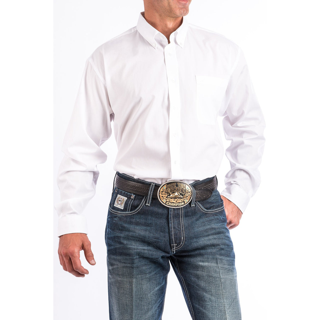 Cinch Classic Fit Men's Cotton Shirt - White