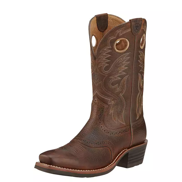 Ariat Mens Heritage Roughstock Western Boots - Brown Oiled Rowdy