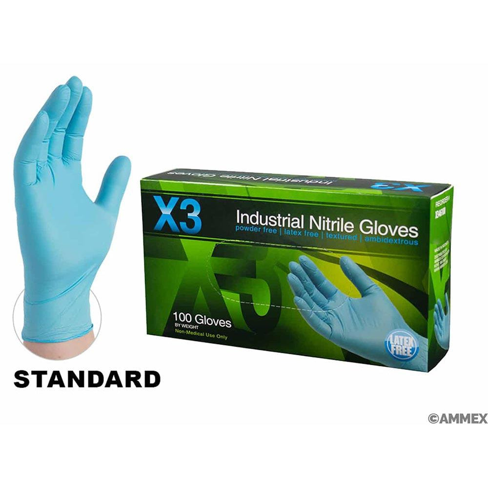 Sml BL Nitrile PF Gloves - 100s