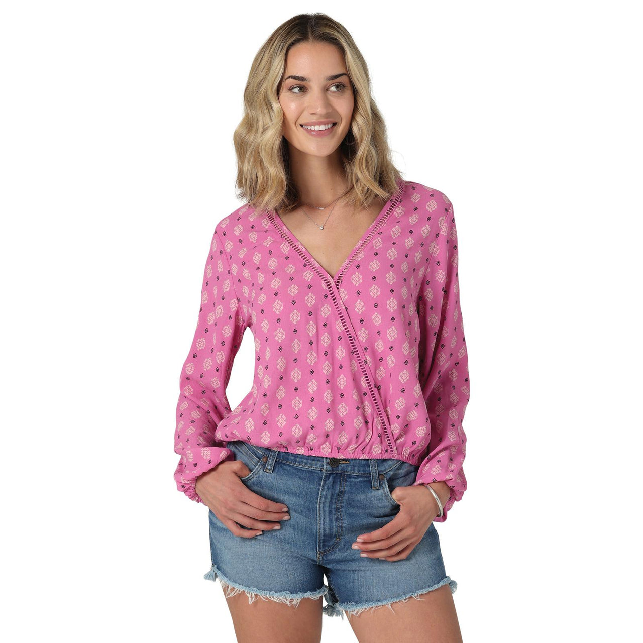 Wrangler Womens Retro Woven Shirt - Pink