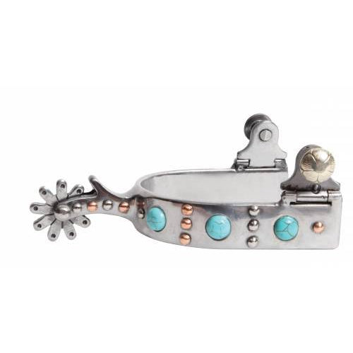 Professional's Choice Ladies Dot Spurs Turquoise - Irvine Tack & Western Wear