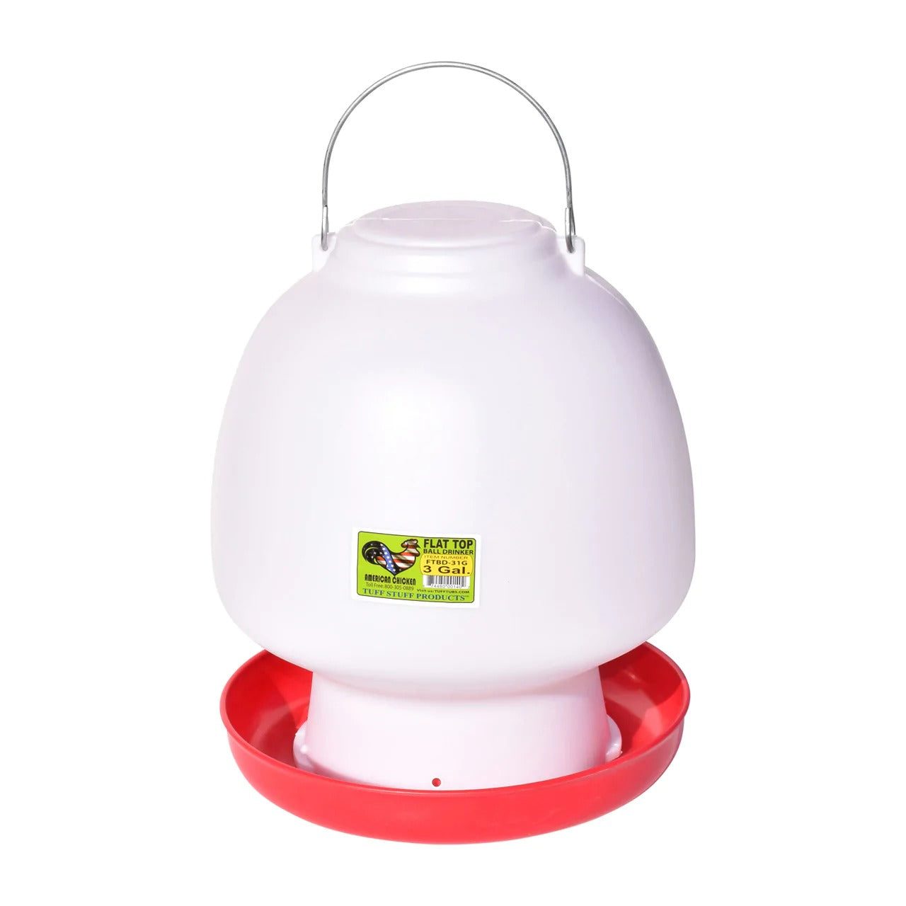 TuffStuff Poultry Flat Top Ball Drinker - 3 gal