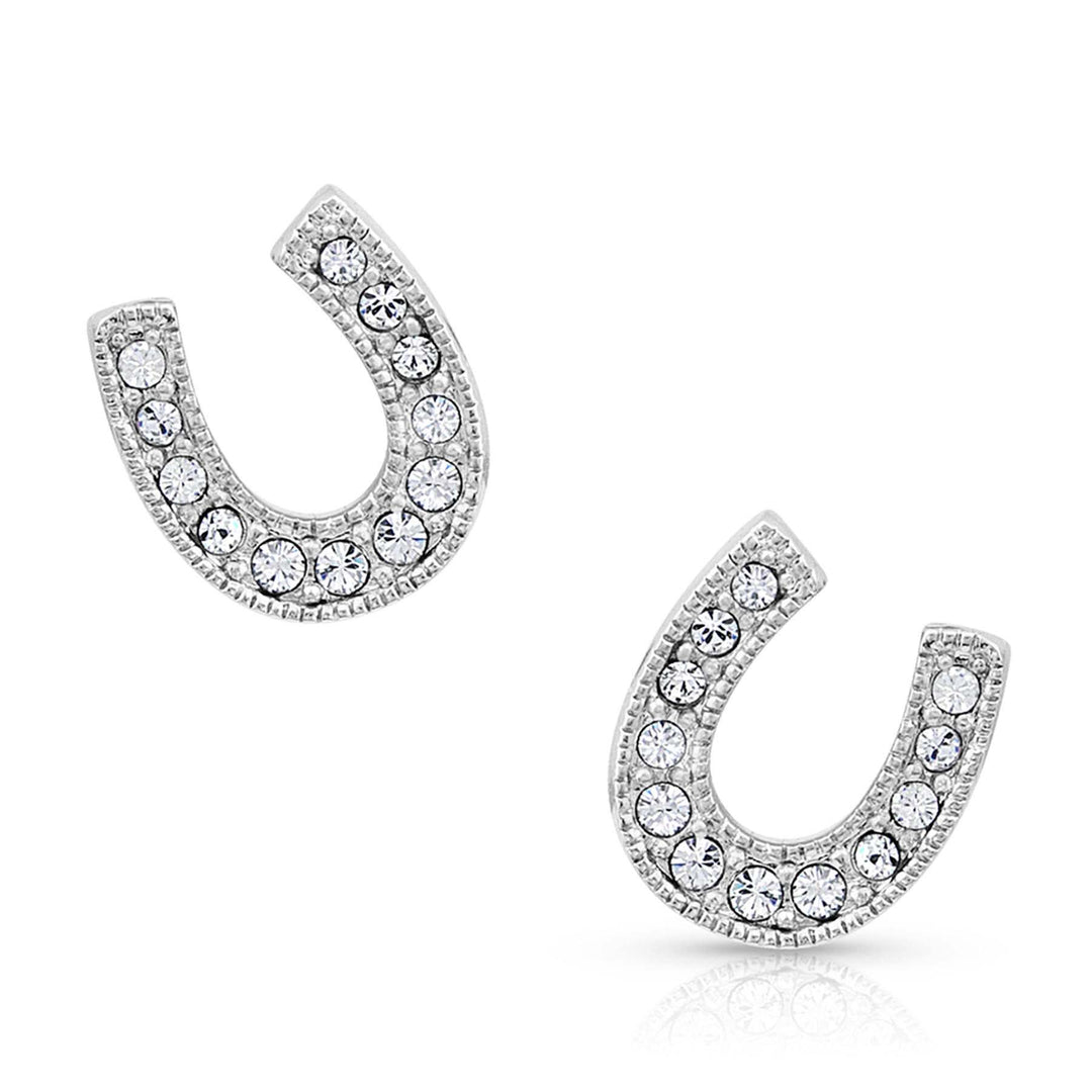 Montana Silversmiths Crystal Clear Stuck on Luck Post Earrings
