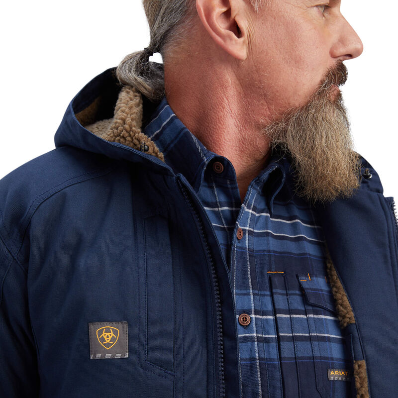 Ariat Mens Rebar Duracanvas Jacket Navy