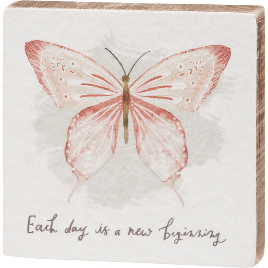 Block Sign - New Beginning