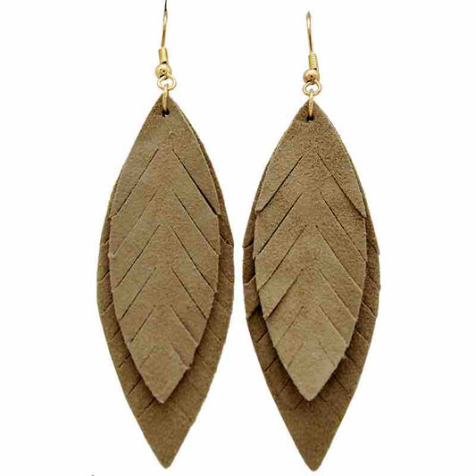 Follow Your Arrow Earrings - Leather Feather