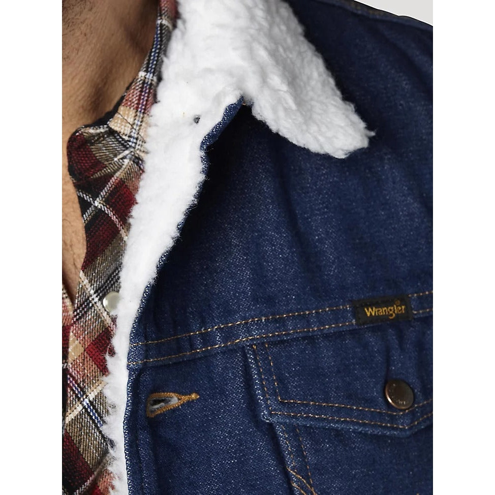 Wrangler shearling denim sales jacket