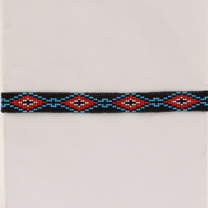 Twister Beaded Hat Band - Black/Blue/Red/White