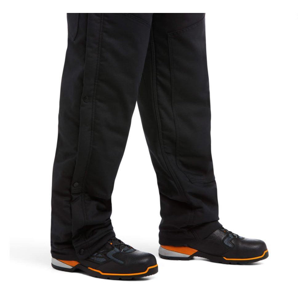 Ariat Men's Rebar DuraCanvas Stretch Insulated Bib Overalls - Black