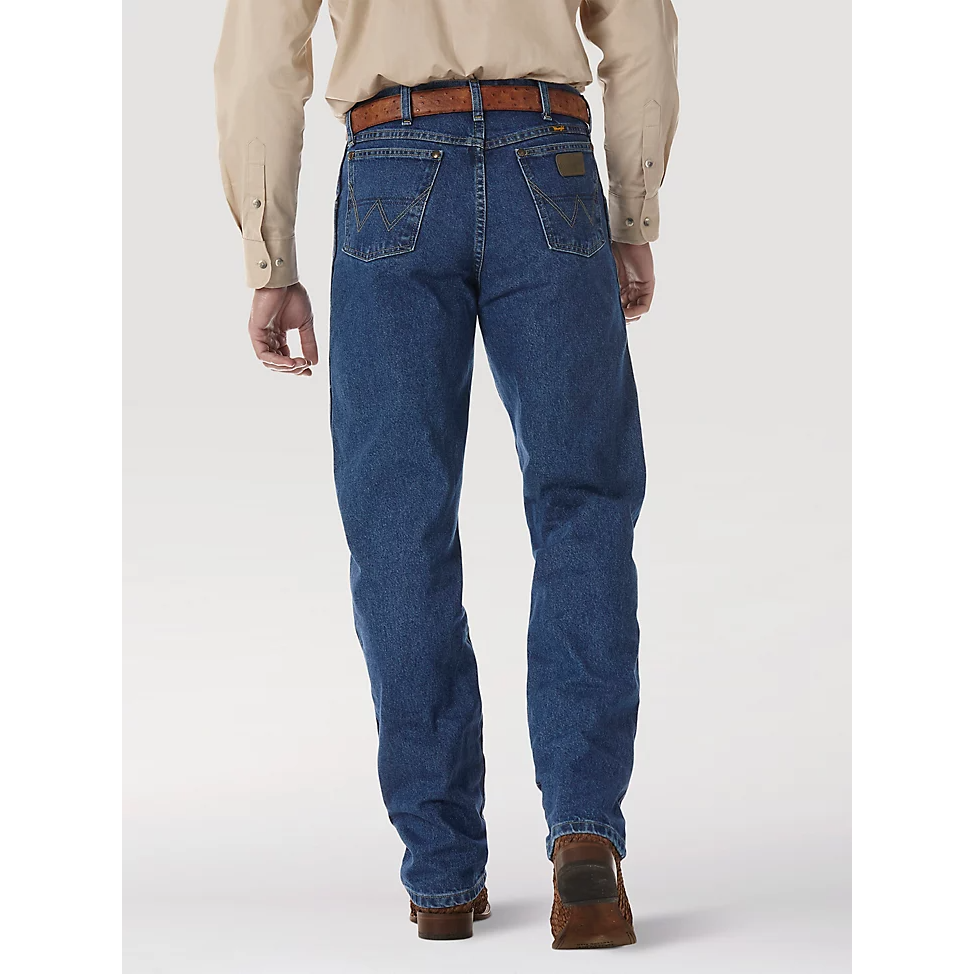 Wrangler Men's George Strait Cowboy Cut Relaxed Fit Jeans - Heavyweight Stone Denim