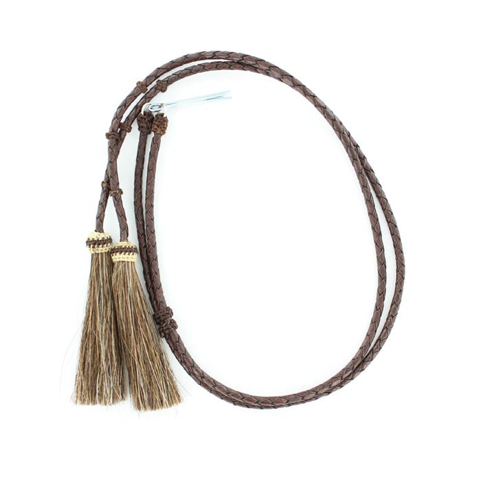 Stampede String Braided Leather and Horse Hair, Brown