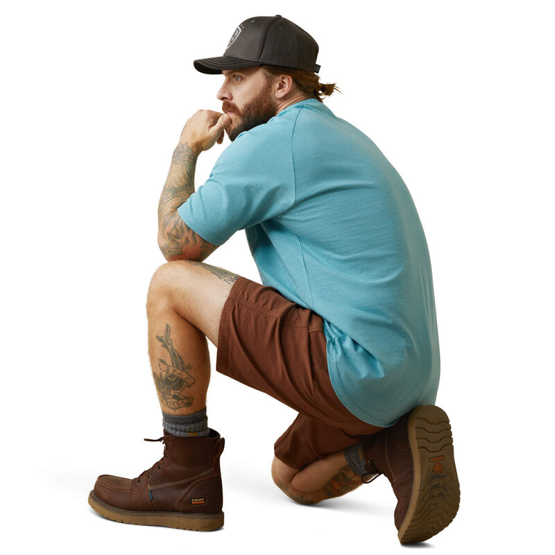 Ariat Mens Rebar Cotton Strong T-Shirt - Bachelor Button Heather