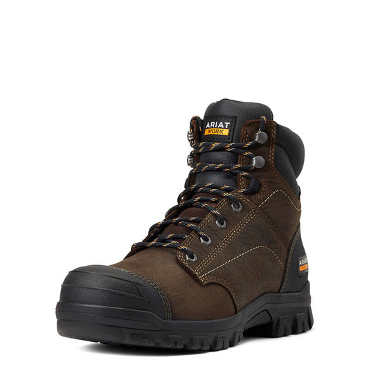 Ariat Womens Treadfast 6" Waterproof Work Boots - Dark Brown