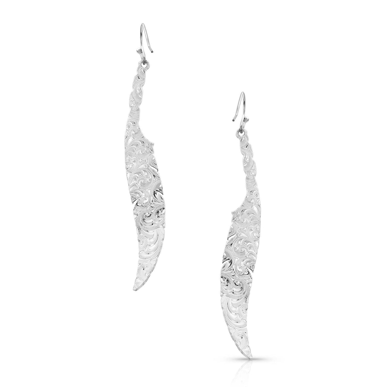 Montana Silversmith Wind Dancer Wrapped Feather Earrings