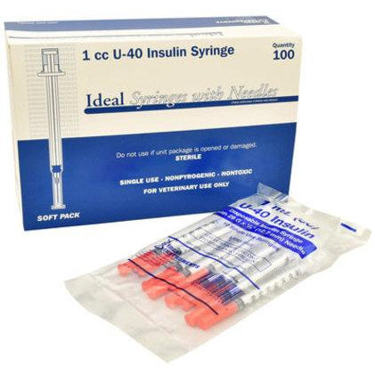 Ideal Disposable  Insulin Syringe  0.5 ml U-40 - SOLD AS A PACK OF 10