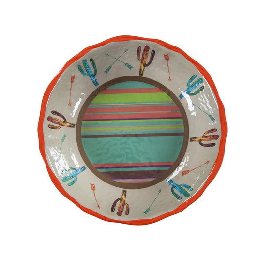 Cactus Design Melamine Serving Bowl