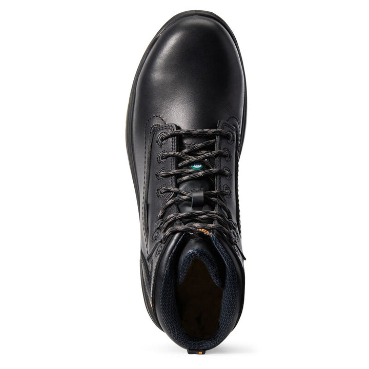 Ariat Mens Turbo 6" Waterproof CSA Carbon Toe Work Boots - Black