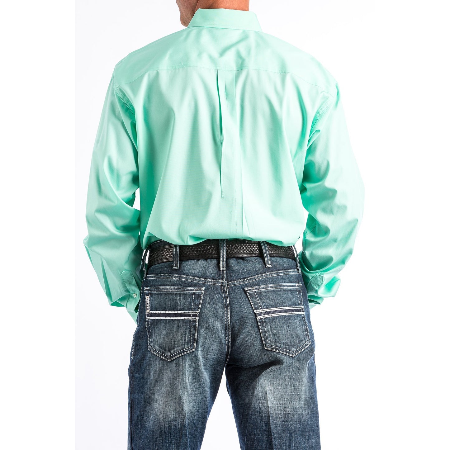 Cinch Men's Classic Fit Long Sleeve Cotton Shirt - Mint