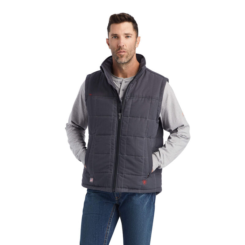 Ariat Mens FR Crius Insulated Vest Iron Grey
