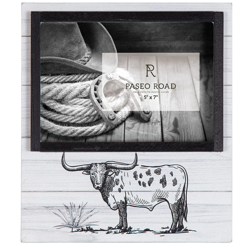 HiEnd Accents Ranch Life Picture Frame 5 x 7 Steer