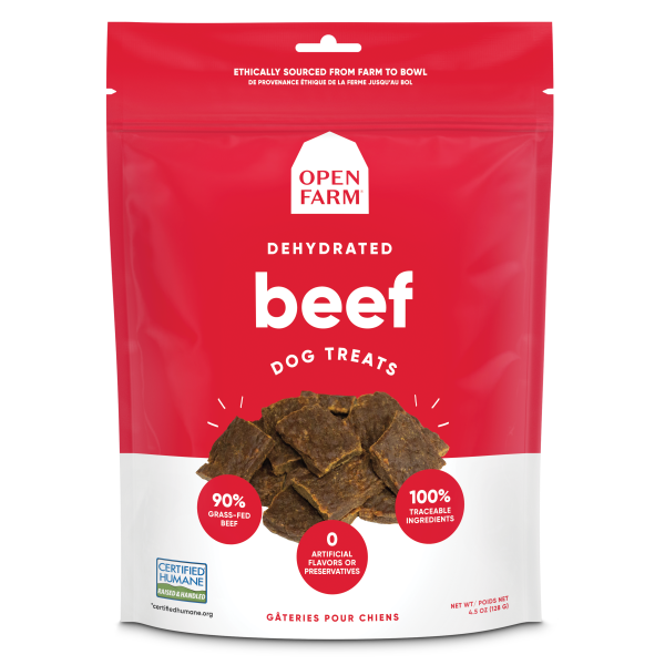 Open Farm Dog Dehydrated Beef Treats  4.5 oz