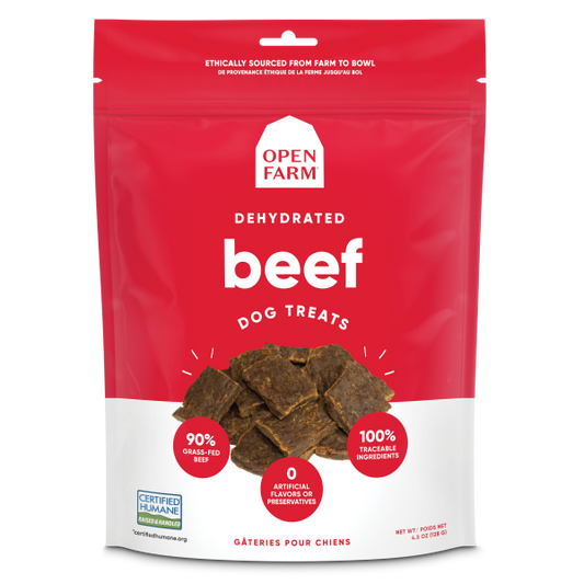 Open Farm Dog Dehydrated Beef Treats  4.5 oz