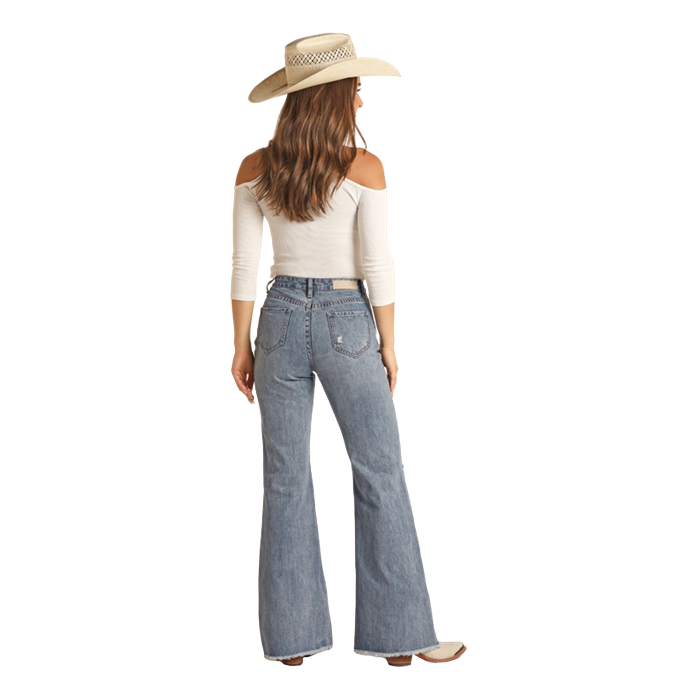 Rock & Roll Women's Distressed Comfort Flare