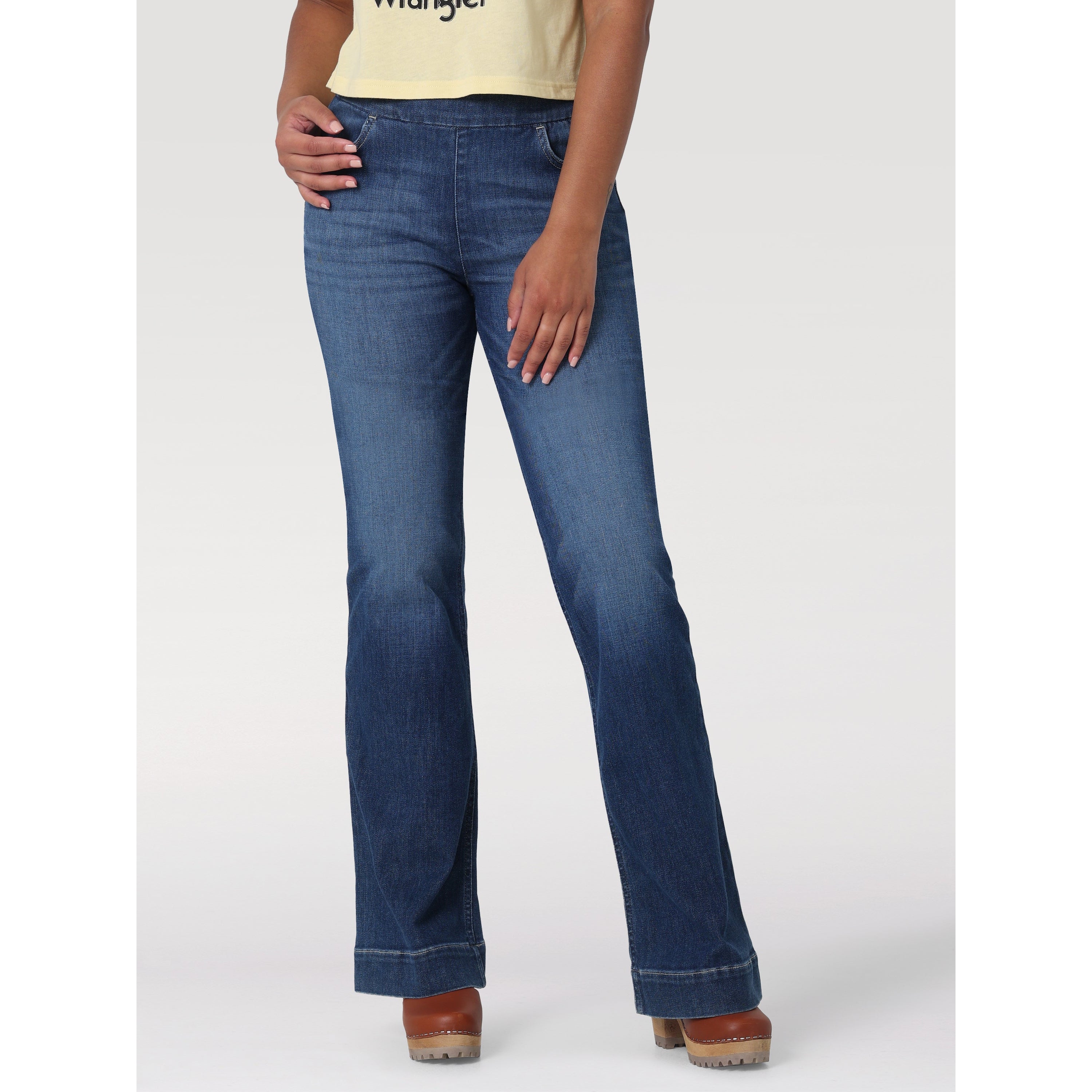 Wilma Wrangler Retro High Rise Trouser Jean with Released Hem  Cold  Cactus Inc