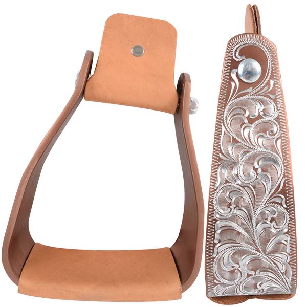 Cashel 3" Slanted Aluminum Stirrups - Engraved