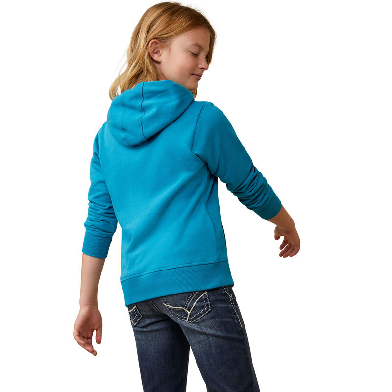 Ariat Girls 3D Logo 2.0 Hoodie - Mosaic Blue